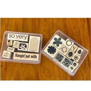 Arts/Crafts Ink Stamps MIXED DESIGNS LOT OF 20 Wooden Rubber Stamps New/Used FUN